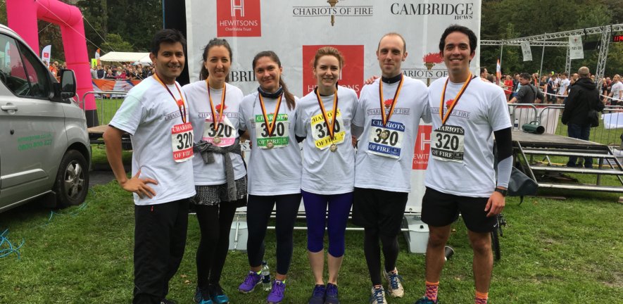Members of the Laser Analytics Group and the Molecular Neuroscience Group participated in the Chariots of Fire relay race, a charity event held every year in Cambridge. 